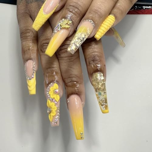 White & Rose Gold Acrylic Nails - Image 5
