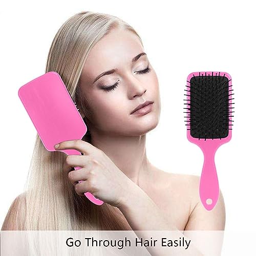 Hot Pink Air Cushion Comb, Paddle Brush, Combs for Women Curly Hair, Travel Hair Brush - Image 4