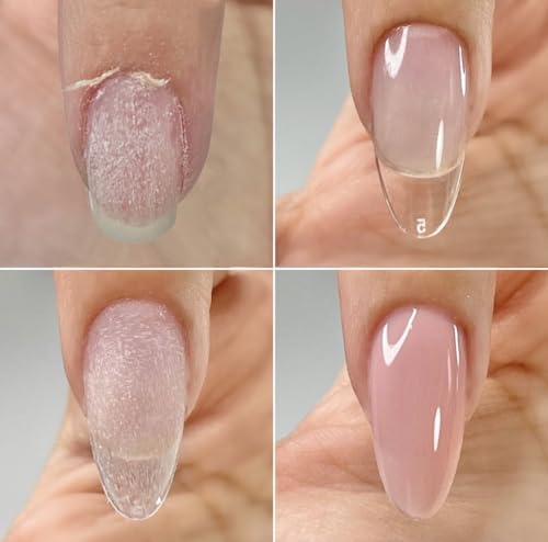 Hema-Free Builder Base Set,2 Colors Pink Neutral Sheer Builder Base for Nails in A Bottle Gel,for Building Extension Building Extension Repair False Nail Gel Nail Polish 15ml Kit - Image 2