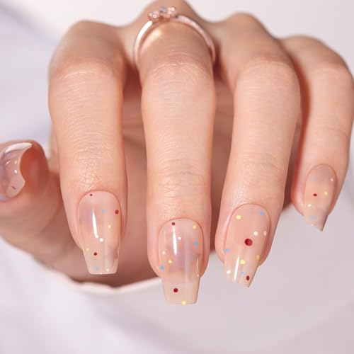 24-Piece White and Grey Acrylic Nails Set for Trendy Manicure and Nail Art