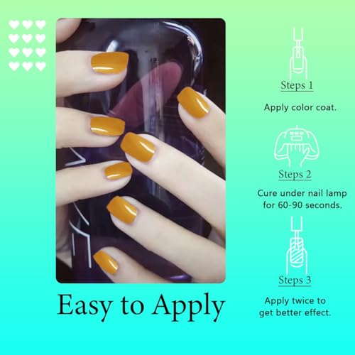 6 Vibrant Shade Gel Nail Polish Color Set Long-Lasting Manicure Finish - Image 3