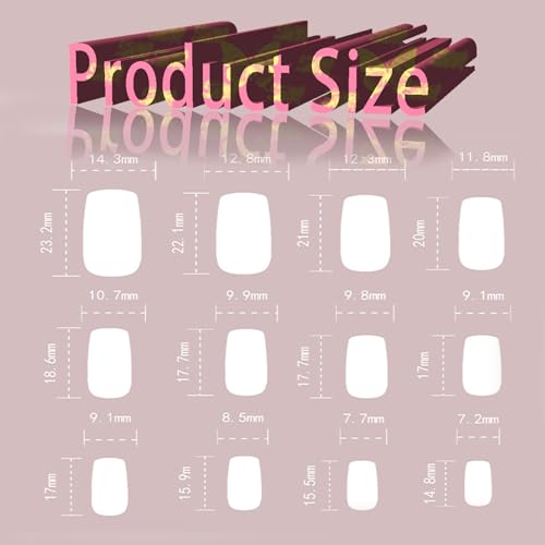 Chic Butterfly Acrylic Coffin Nails, 24 Piece Set, for Stylish Manicures - Image 6