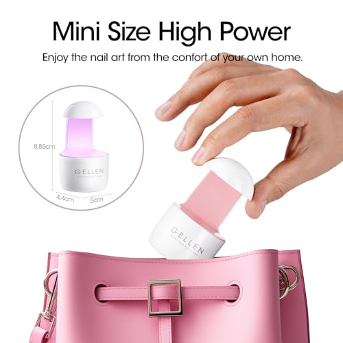 Gellen Mini UV Light for Gel Nails, Small UV Nail Lamp for Easy and Fast Extension System, Portable Manicure Uv Led Light for Gel Nail Polish DIY Nail Art - Image 6