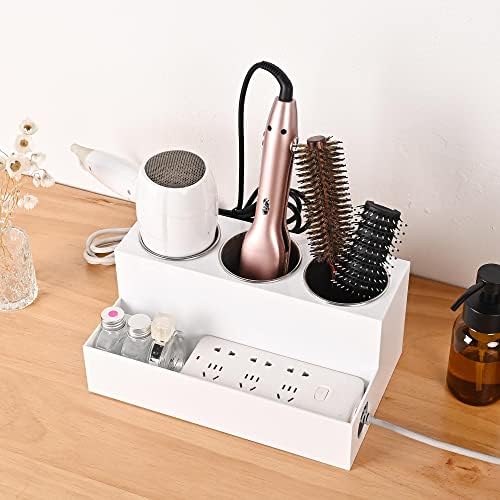 BYOOTIQUE Wall Mount or Countertop Acrylic Blow Dryer Holder and Bathroom Hair Tool Organizer - Image 8