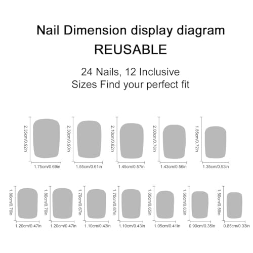 St. Patrick's Day Medium Square French Tip Press-On Nails with Shamrock Design, 24 Piece Set - Image 6