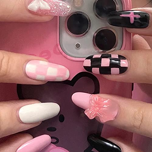 Minnie Mouse Pink 24 Piece Kids Acrylic Nail Set for Fun, Stylish Looks