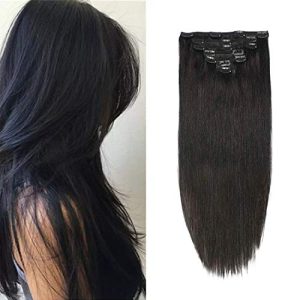 18 Inch Red Clip-In Human Hair Extensions for Natural Volume and Length