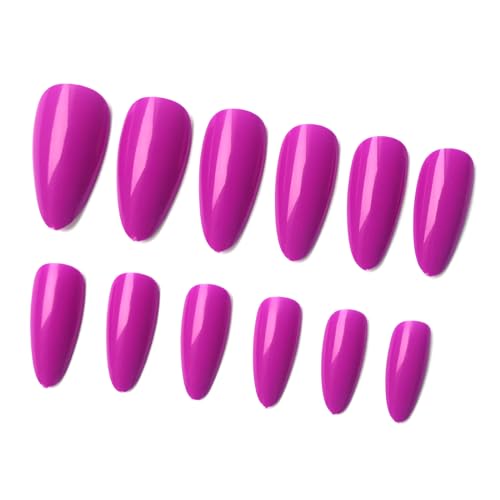 Lavender acrylic nails, short length - Image 5