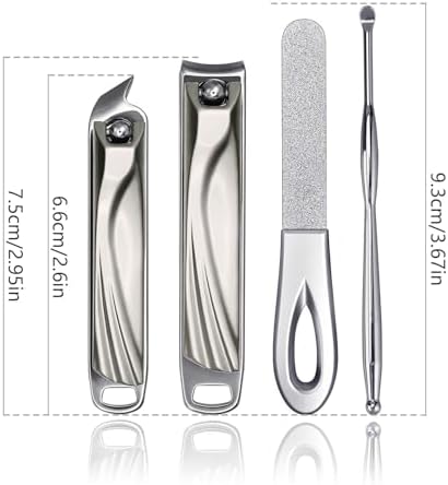 Stainless Steel Straight Cut Nail Clippers with Ergonomic Handle for Precise Trimming - Image 5