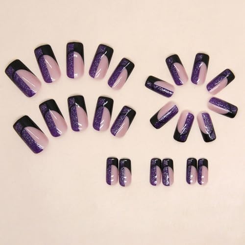 Purple Stick On Nails - Image 3