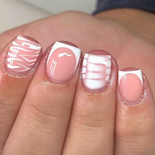 White Medium Square Acrylic Nails