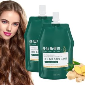 Polypeptide Keratin Burnt Hair Restoring Cream,Nourishing & Conditioning Leave-in Deep Conditioner (2Pcs)