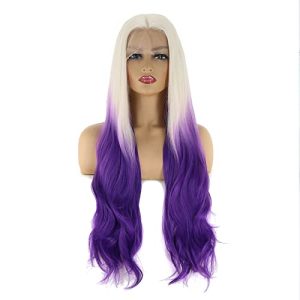 Purple Ombre Lace Front Wig Human Hair