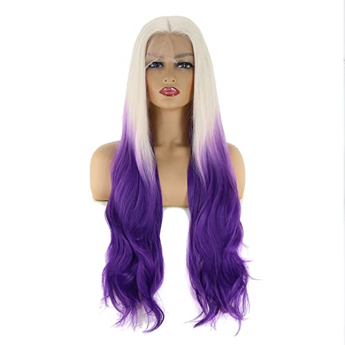 Purple Ombre Lace Front Wig Human Hair