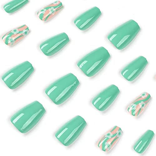 Short Gel Acrylic Nails Set, 24 Nails, Instant Manicure, Durable Wear, Chic Style - Image 3