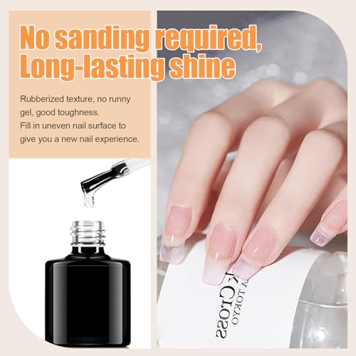 Rubber Base Coat, 30ml for Gel Nail Polish Soak Off Curing for Professional Nail Salon or DIY at Home with an Empty Bottle - Image 5
