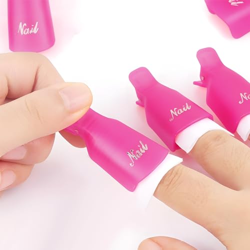 Gel Nail Polish Remover Clips, 10pc Gel Nail Remover Kit Gel Remover for Nails Acrylic Nail Remover Nail Clips for Polish Removal, Nail Soak off Clips Soak off Gel Polish Remover-Black - Image 6