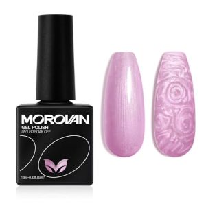 Morovan Gel Nail Polish: Chrome Mermaid Pink Gel Polish UV LED Nail Gel Polish for Manicure Salon&Home DIY Design