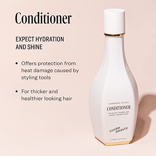 Cuvee Conditioner - 1.7 fl oz Travel Size - Softens, Strengthens, Hydrates & Protects Hair - Includes Hyaluronic Acid - Champagne-Infused Formula with Resveratrol & Ceramides - Color Safe - Image 2