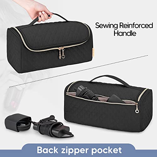 Yarwo Hair Straightener Travel Bag Compatible with Dyson/Revlon/CHI/GHD/REMINGTON Hair Flat Iron, Portable Storage Case for Hair Straightener Flat Curling Iron and Attachments, Black (Patent Pending) - Image 5