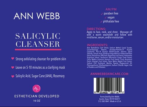 Salicylic Acid Acne Spot Treatment Eye Cream 0.5 oz Tube for Blemishes - Image 3