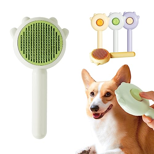 Kids White Rabbit Hair Brush with Soft Bristles and Easy Grip Handle