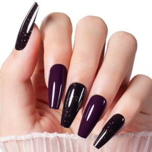 White And Grey Acrylic Nails