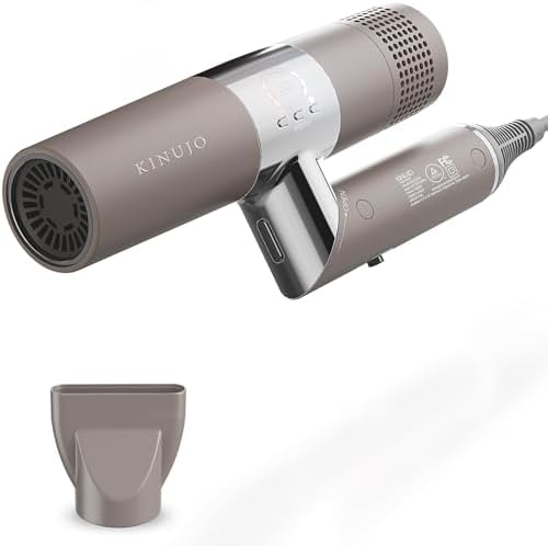 Hair Dryer - Infrared Hair Dryer Professional Blow Dryer 4th Gen BLDC Motor, Quick Dry, Low Noise, Nozzle Lightweight & Foldable Handle Travel Portable Hair Dryer