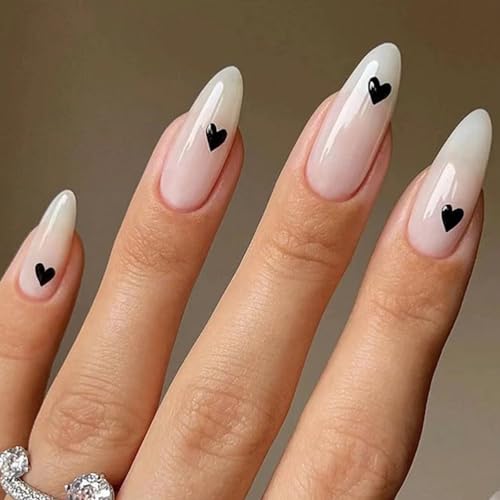 Almond Shape Reusable Adhesive Nail Tips 24 Count for Effortless, Durable Manicures