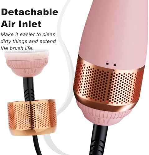 Pink Large 2-in-1 Blow Dryer Brush with Negative Ion Technology for Fast, Anti-Scald Styling - Image 5