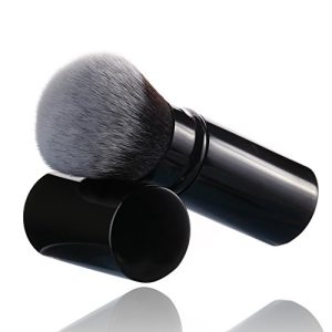Sinide Retractable Makeup Brush Set Professional Kabuki Kit for Travel Mineral Powder Cream Cosmetics