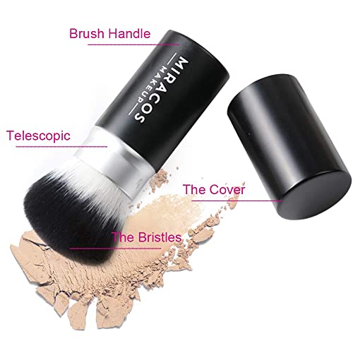 Retractable Kabuki Makeup Brush for Blush, Bronzer, Foundation, Powder, Travel Face Cosmetic Brush - Image 5