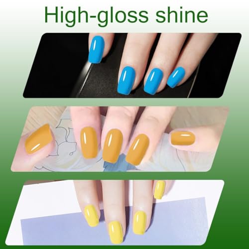6 Vibrant Shade Gel Nail Polish Color Set Long-Lasting Manicure Finish - Image 5