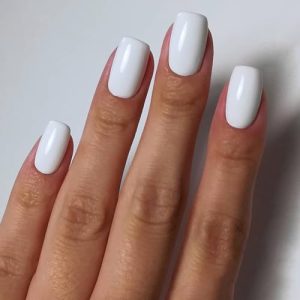 White Short Acrylic Nails