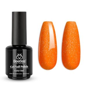 beetles Gel Polish 1 Pcs 15mL Glow in the Dark Orange Gel Manicure Diy Nail Art Gel Soak Off Uv LED Nail Lamp Nail Art Manicure Salon Gel Nail Polish