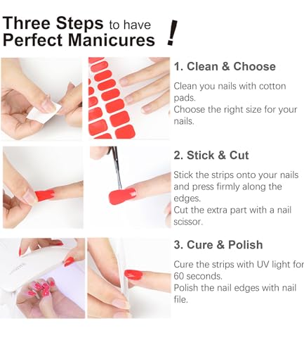 Hernine Easy-Apply Gel Nail Stickers 20 Count Stylish Designs - Image 6