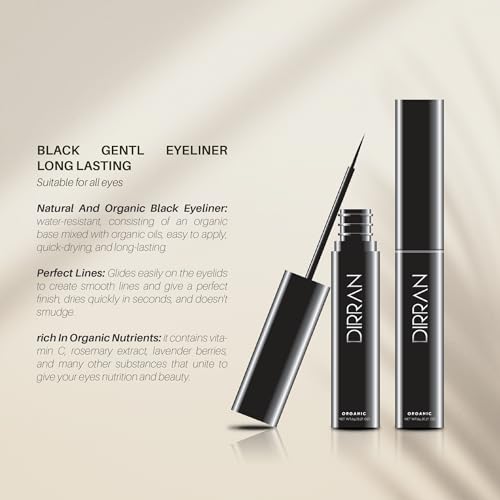 Black Eyeliner With 70% Organic & Natural Ingredients Long-Lasting, For All-Day Wear Easy application, Gentle on eyes, Strong on appearance, smudge-proof. - Image 9