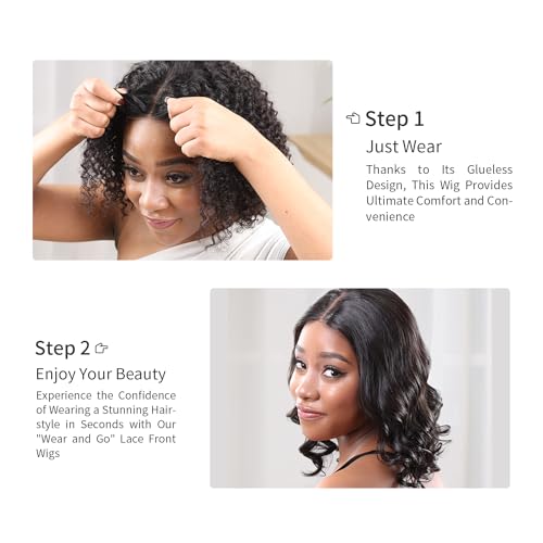 HD Lace Front Wigs Human Hair 180 Density Long Natural Body Wave Wig with 100% Human Hair for Black Women 16 Inch Closure Wig - Image 5