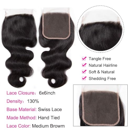 13x4 Inch Natural Virgin Human Hair Lace Closure Topper for Versatile Styling - Image 5