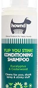 Hownd Yup You Stink, Conditioning Shampoo for Stinky Smelly Dogs, w/Eucalyptus & Cedarwood, Dirt Busting, Deep Cleaning Formula w/Odor Control,Nourishes Skin & Coat,Vegan - 8.5oz
