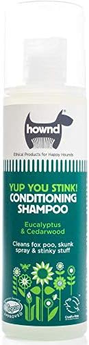 Hownd Yup You Stink, Conditioning Shampoo for Stinky Smelly Dogs, w/Eucalyptus & Cedarwood, Dirt Busting, Deep Cleaning Formula w/Odor Control,Nourishes Skin & Coat,Vegan - 8.5oz