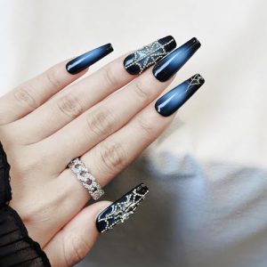 Corpse Bride Acrylic Nails