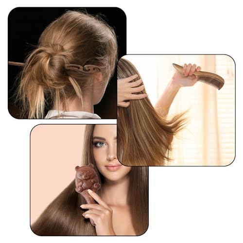 Rubber handle hair brush for easy styling and detangling. - Image 3