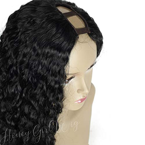 Human Hair Curly U Part Wig Natural Look Adjustable Straps 20 Inch - Image 4
