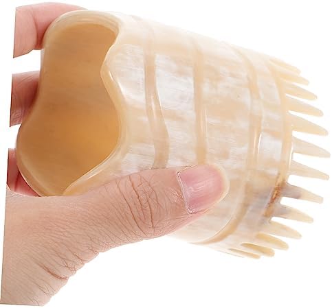 Massage Comb Scalp Massager Hair Comb Cleaning Brush Scrubber Brush Horn Comb Massage Hair Comb Mustache Comb Hair Growth Massager Shun Horn Consumption Man Horns - Image 5