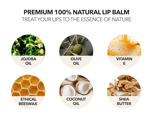 Kind Lips Lip Balm - Nourishing & Moisturizing Lip Care for Dry Lips Made from Shea Butter, Beeswax with Vitamin E |Variety Flavor | 0.15 Ounce (Pack of 5) - Image 13