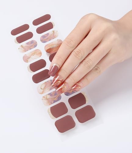 Hernine Easy-Apply Gel Nail Stickers 20 Count Stylish Designs - Image 3