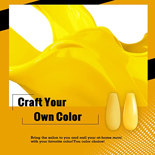 Vibrant Neon Yellow Gel Nail Polish 15ml for Long-lasting Stunning Nails - Image 3