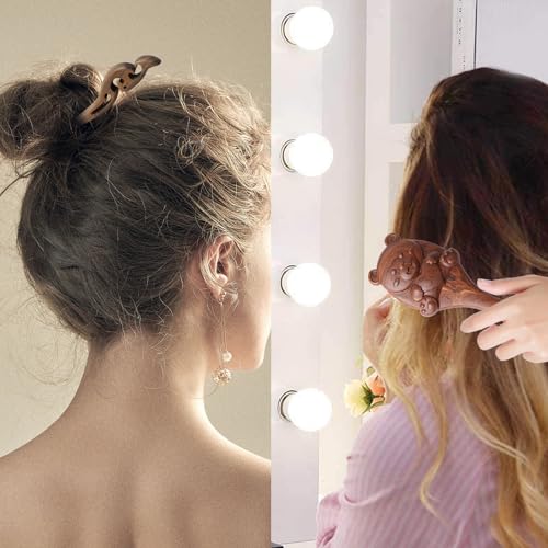 Rubber handle hair brush for easy styling and detangling. - Image 2