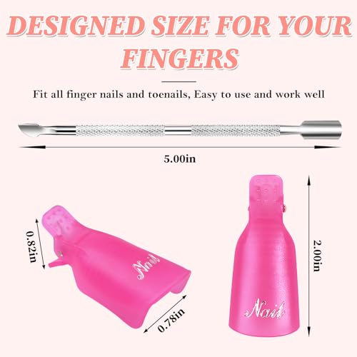 Gel Nail Polish Remover Clips, 10pc Gel Nail Remover Kit Gel Remover for Nails Acrylic Nail Remover Nail Clips for Polish Removal, Nail Soak off Clips Soak off Gel Polish Remover-Black - Image 3